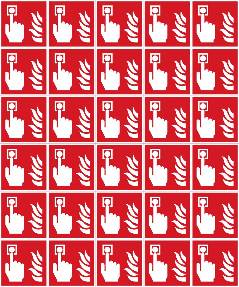 30x Tabliczka informacyjna Anro "Alarm PPOŻ", płytka PVC, 15x15cm