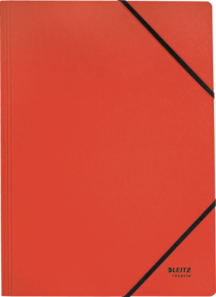 Teczka kartonowa z gumką Leitz Recycle, A4, 2mm, czerwony