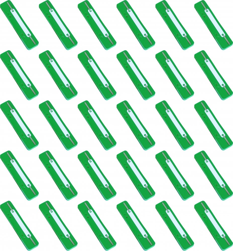 50x Wąsy skoroszytowe spinające dokumenty Donau, z metalową zawieszką, 25 sztuk, zielony