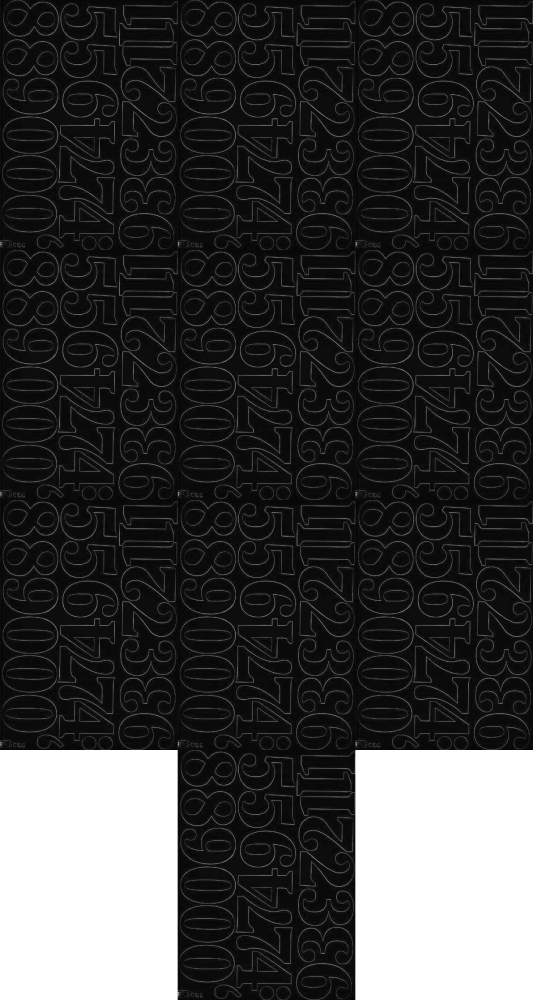 10x Cyfry samoprzylepne, 5cm, 1 arkusz, czarny