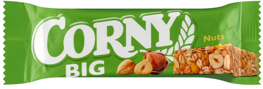 Baton zbożowy Corny Big z orzechami laskowymi, 50g