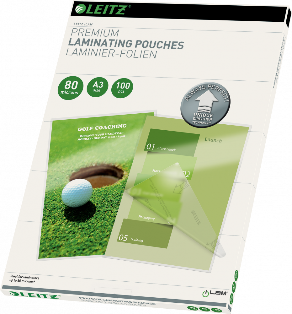 Folia do laminowania Leitz, UDT, A3, 2x80 μm, 100 sztuk