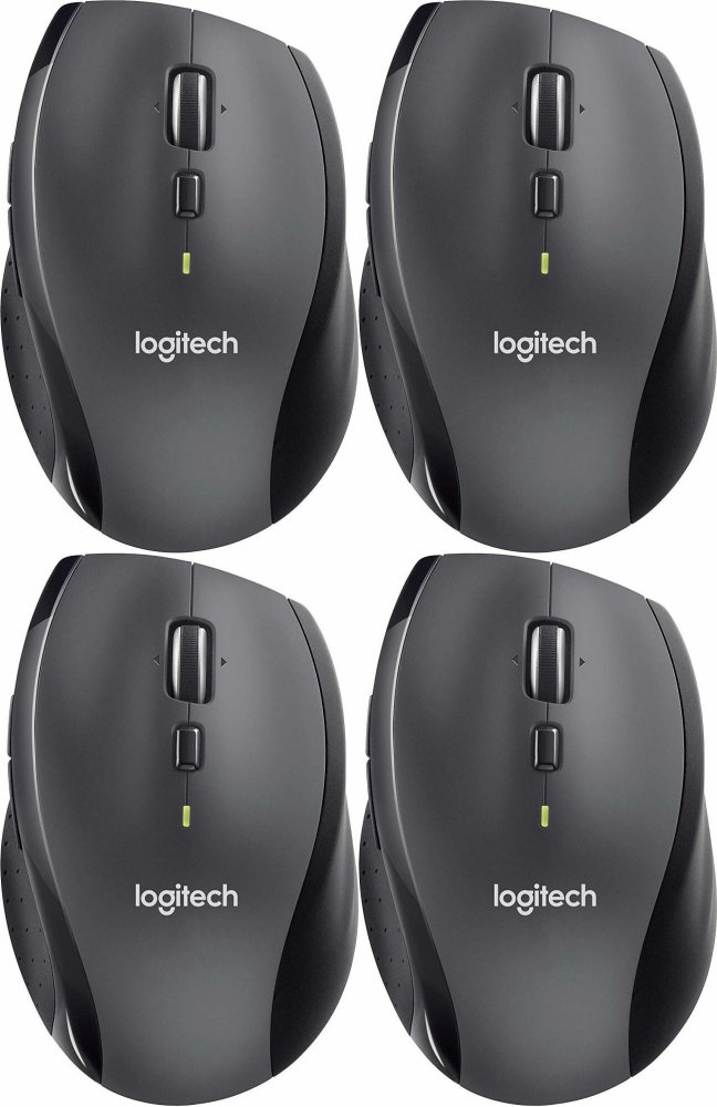 4x Myszka bezprzewodowa Logitech M705 Marathon, laserowa, czarno-szary
