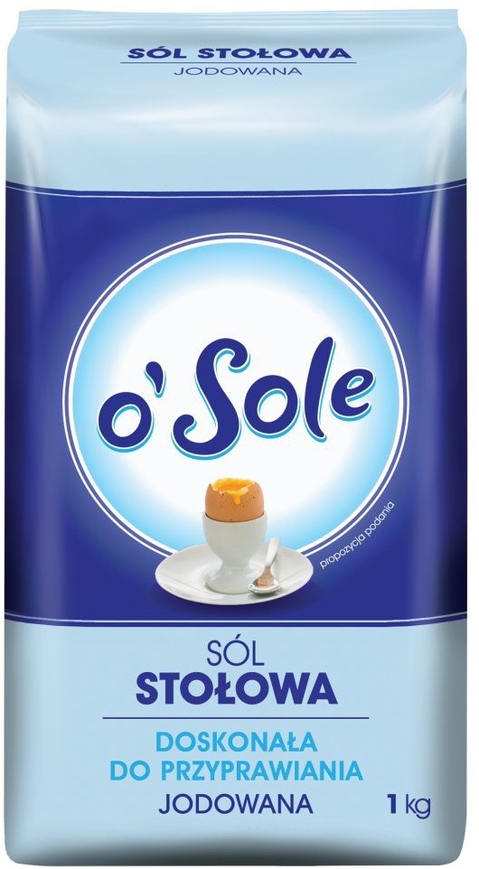 Sól stołowa jodowana o'Sole, 1kg