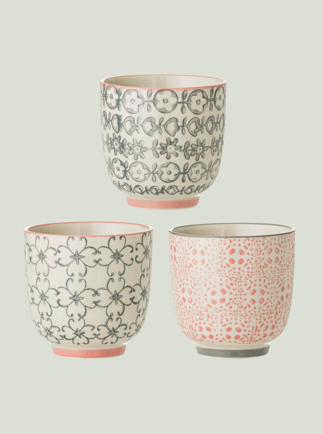 Kubek Cécile, róża, kamionka 7 BLOOMINGVILLE - 3 szt