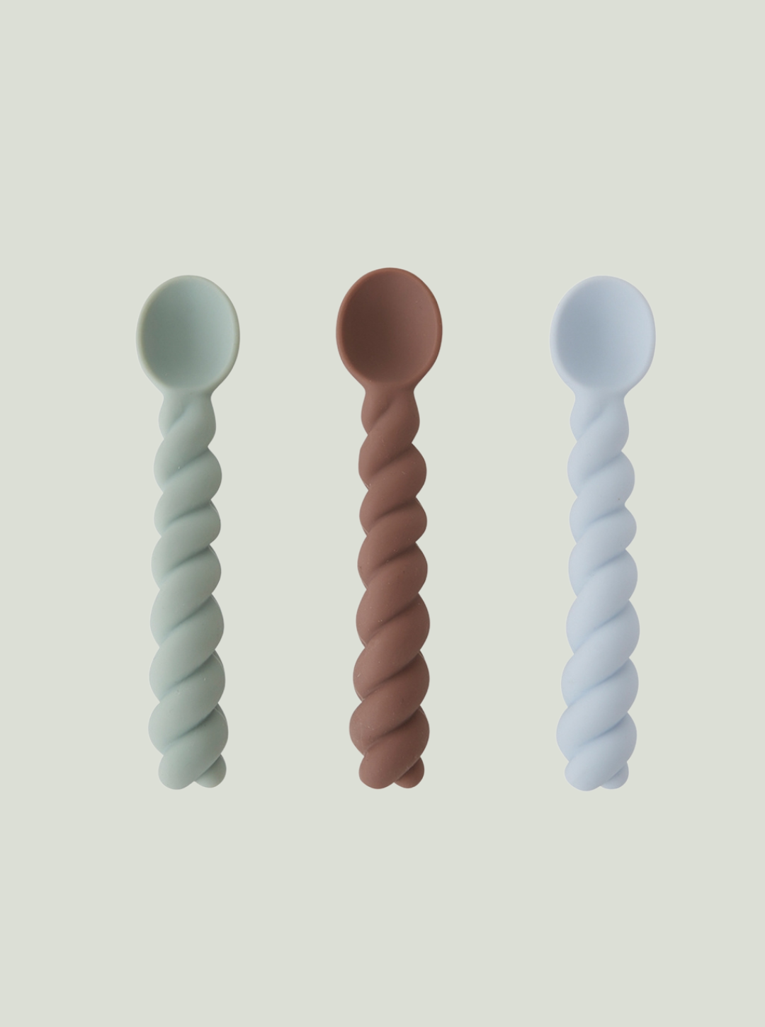 Zestaw łyżek Mellow Spoon Dusty Blue / Taupe / Pale Mint - 3 sztuki OYOY