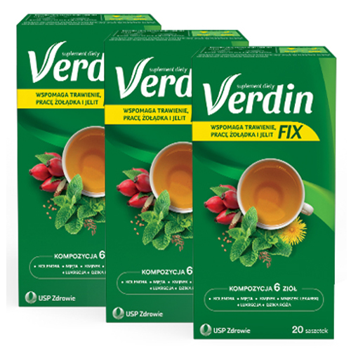 Zestaw: 3 x verdin fix, 20 saszetek