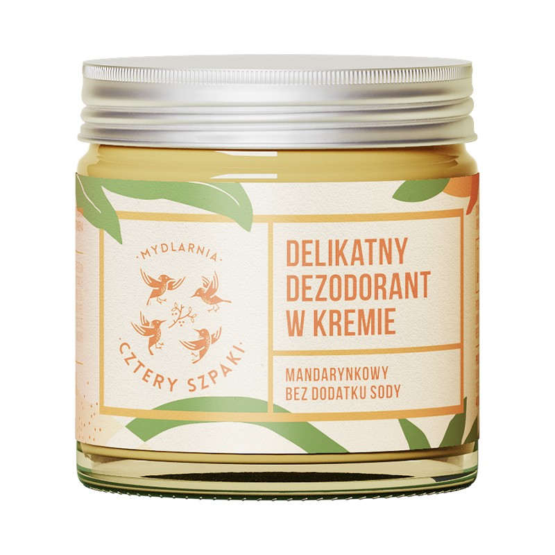 Cztery szpaki - delikatny dezodorant w kremie mandarynkowy, 60 ml