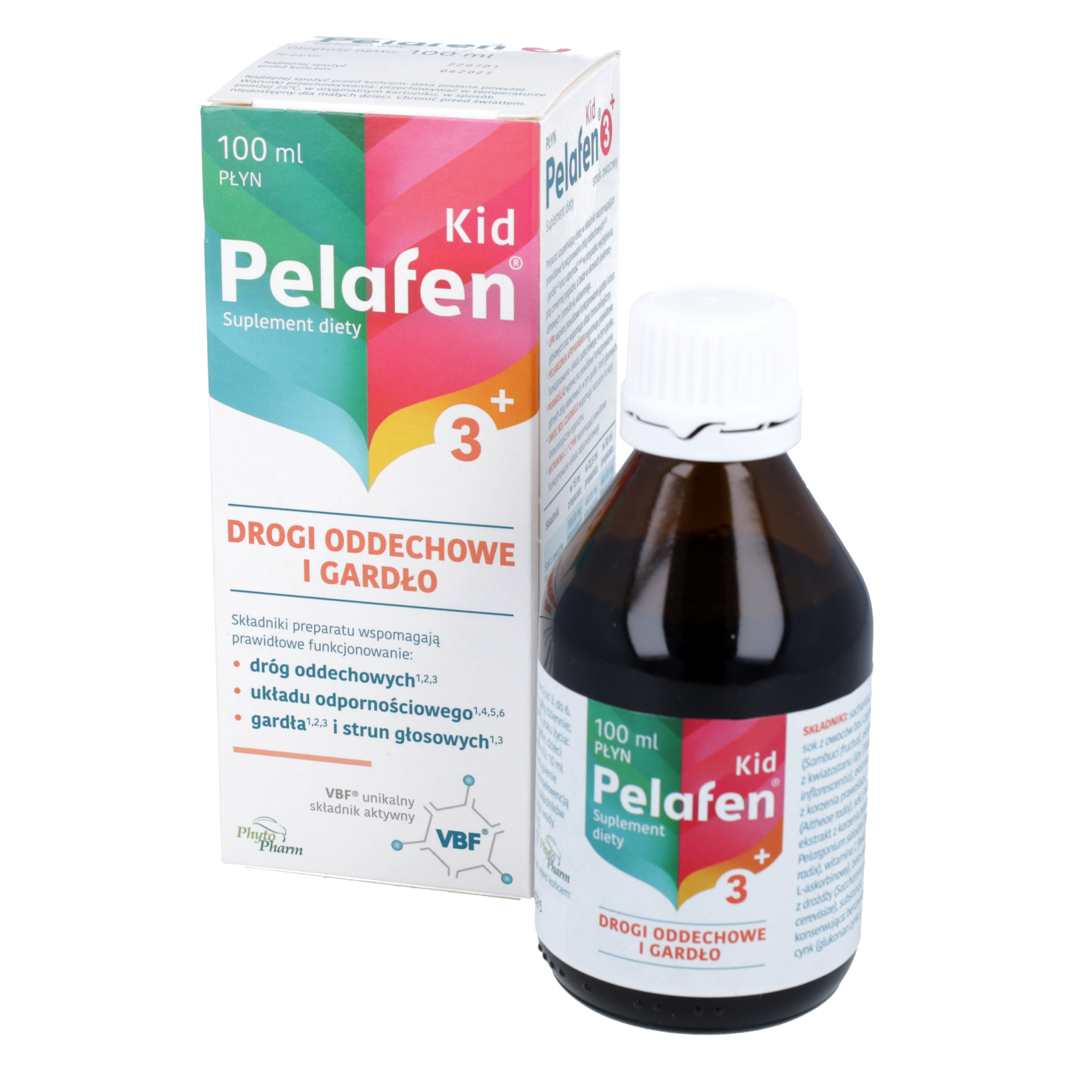 Pelafen kid 3+, syrop, smak owocowy, 100 ml