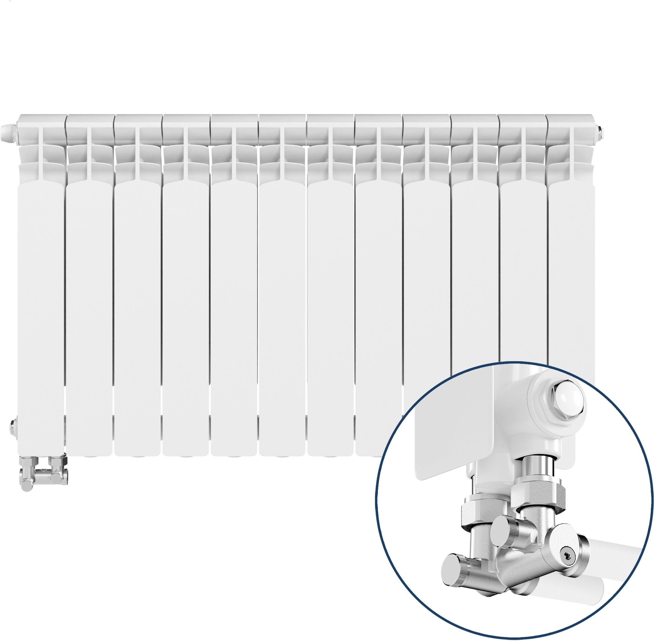 KFA Armatura G500F/D/12 grzejnik pokojowy 57,2x96,6 cm podłączenie dolne biały 789-123-44