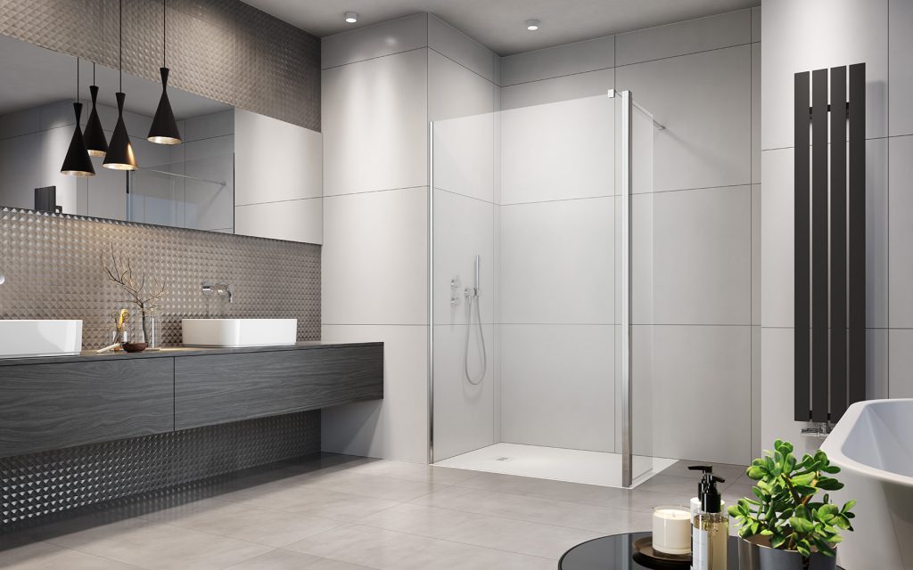 Radaway Eos Walk-In ścianka prysznicowa 100 cm lewa chrom/szkło przezroczyste 13799502-01L