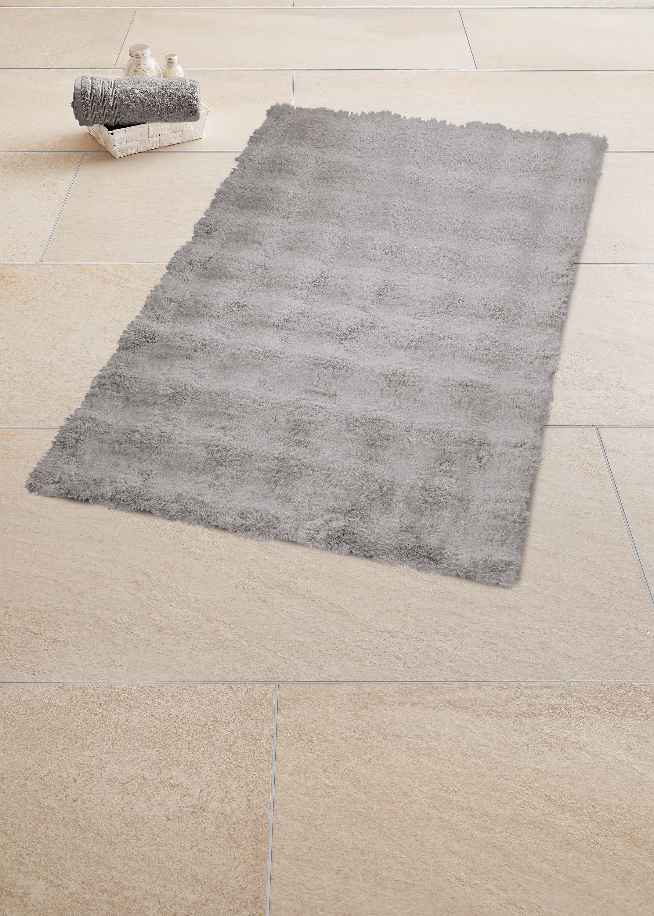 Kleine Wolke Cloud dywanik łazienkowy 90x60 cm prostokątny jasny szary 9198146519 - Wysyłka w 24h