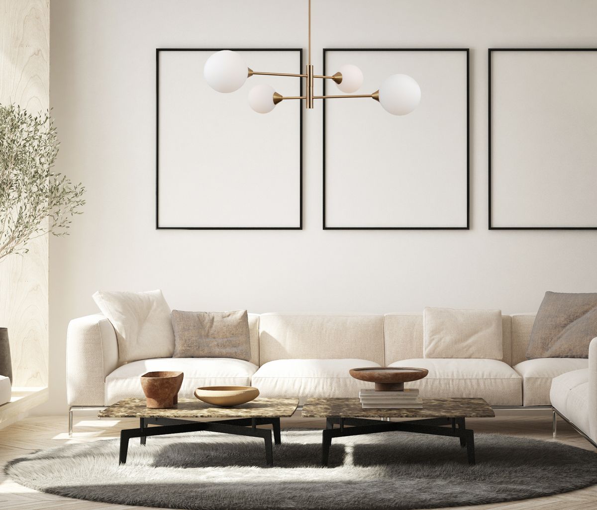 Italux Evora lampa podsufitowa 4x5 W mosiądz PND-55342-4-HB