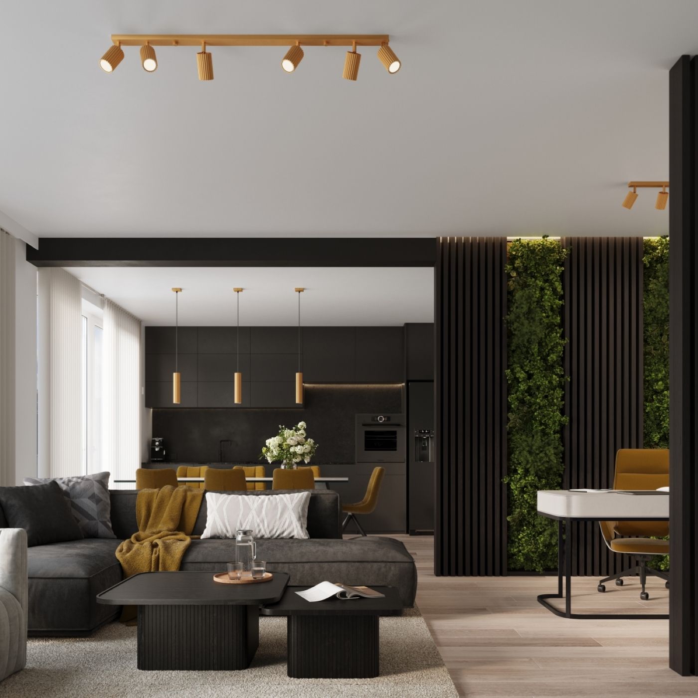 Sollux Lighting Karbon lampa wisząca 1x10 W złota SL.1554