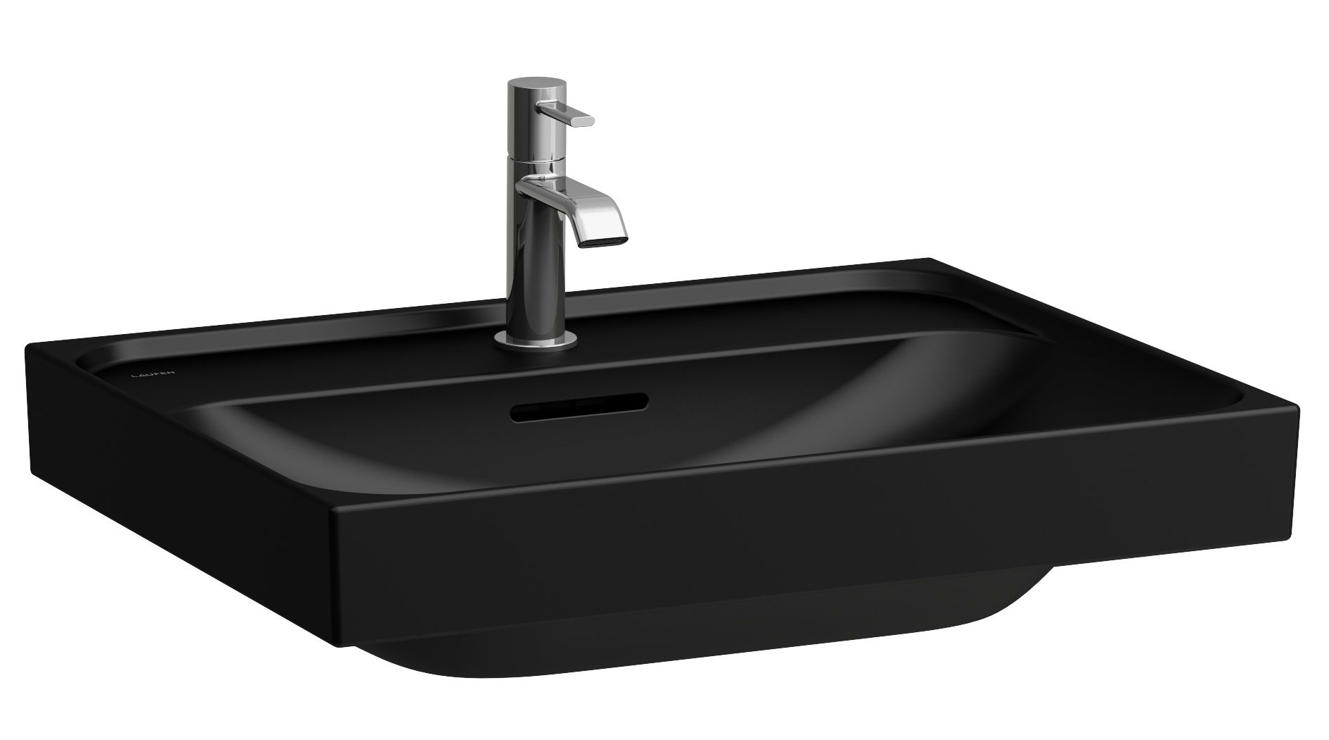 Laufen Meda umywalka 60x46 cm prostokątna ścienna-meblowa czarny mat H8101137161091