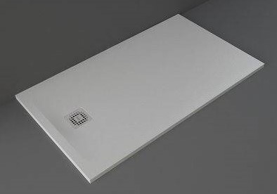 Rak Ceramics Feeling brodzik 80x140 cm prostokątny Raksolid szary RFST080140S503