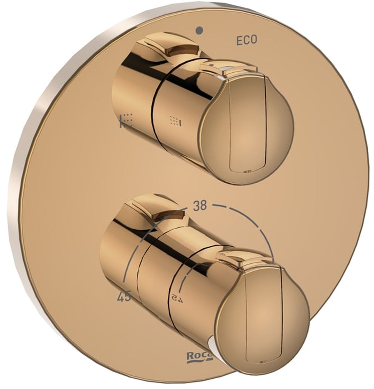 Roca T-1000 bateria wannowo-prysznicowa podtynkowa termostatyczna różowy złoty A5A0D09RG0