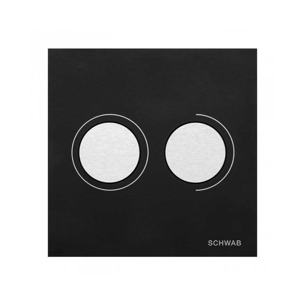 Schwab Itea Duo przycisk spłukujący do WC pneumatyczny aluminium czarny 4060419738