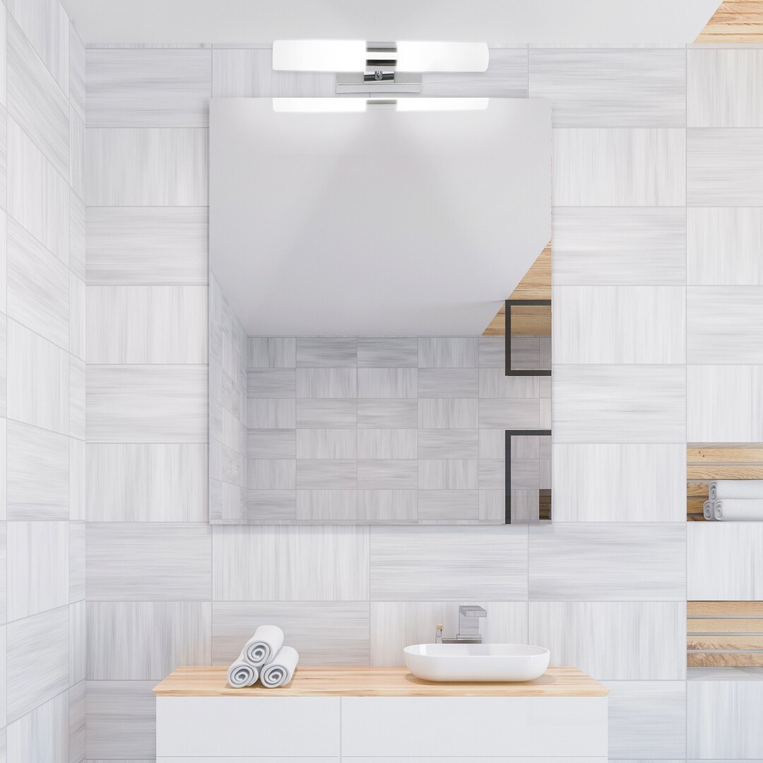 Rabalux Jim kinkiet 2x10W chrom/szkło białe 5750