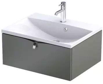 Oristo Siena szafka 59,6x45,5x25 cm podumywalkowa wisząca oliwkowa mat OR45-SD1S-60-17