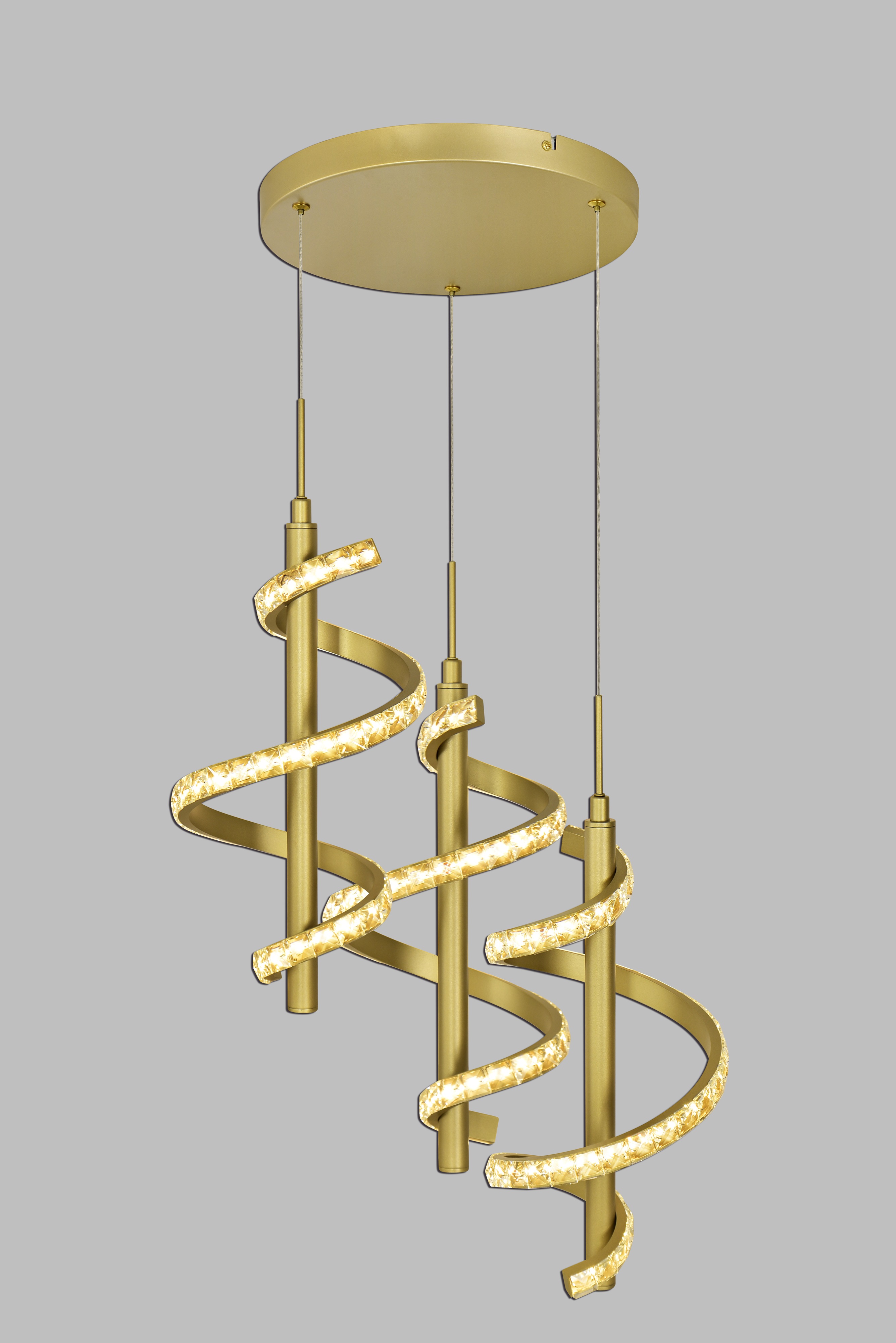 Aviano Claret lampa wisząca 3x27 W złota 9209-0315