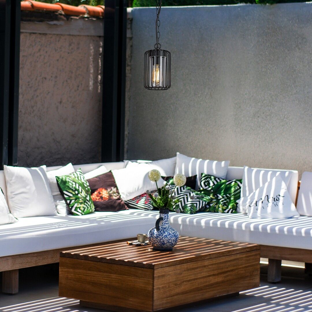 Rabalux Tarpa lampa wisząca zewnętrzna 1x40 W czarna 77107