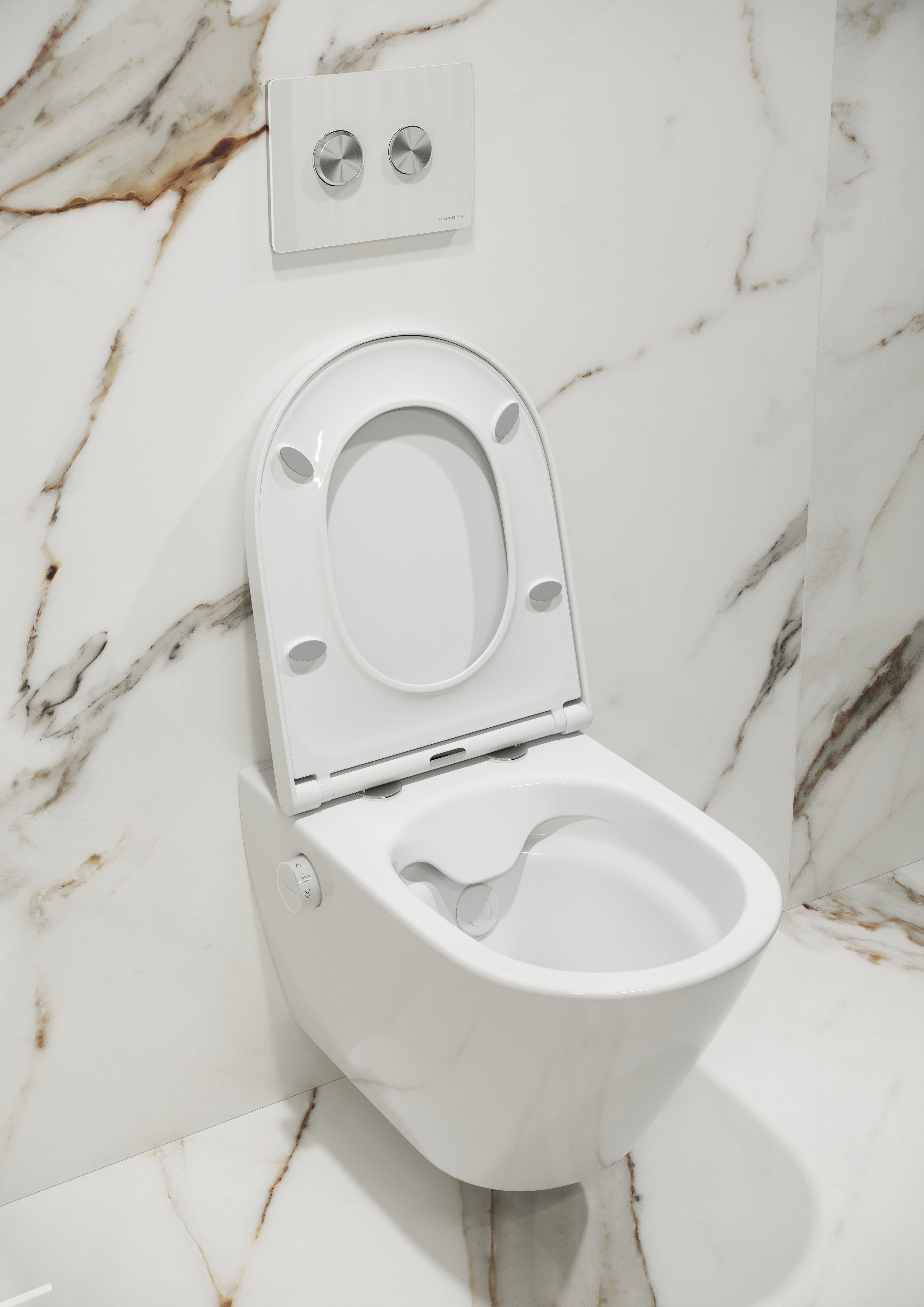 Meissen Keramik Genera toaleta myjąca wisząca bez kołnierza biała S701-510