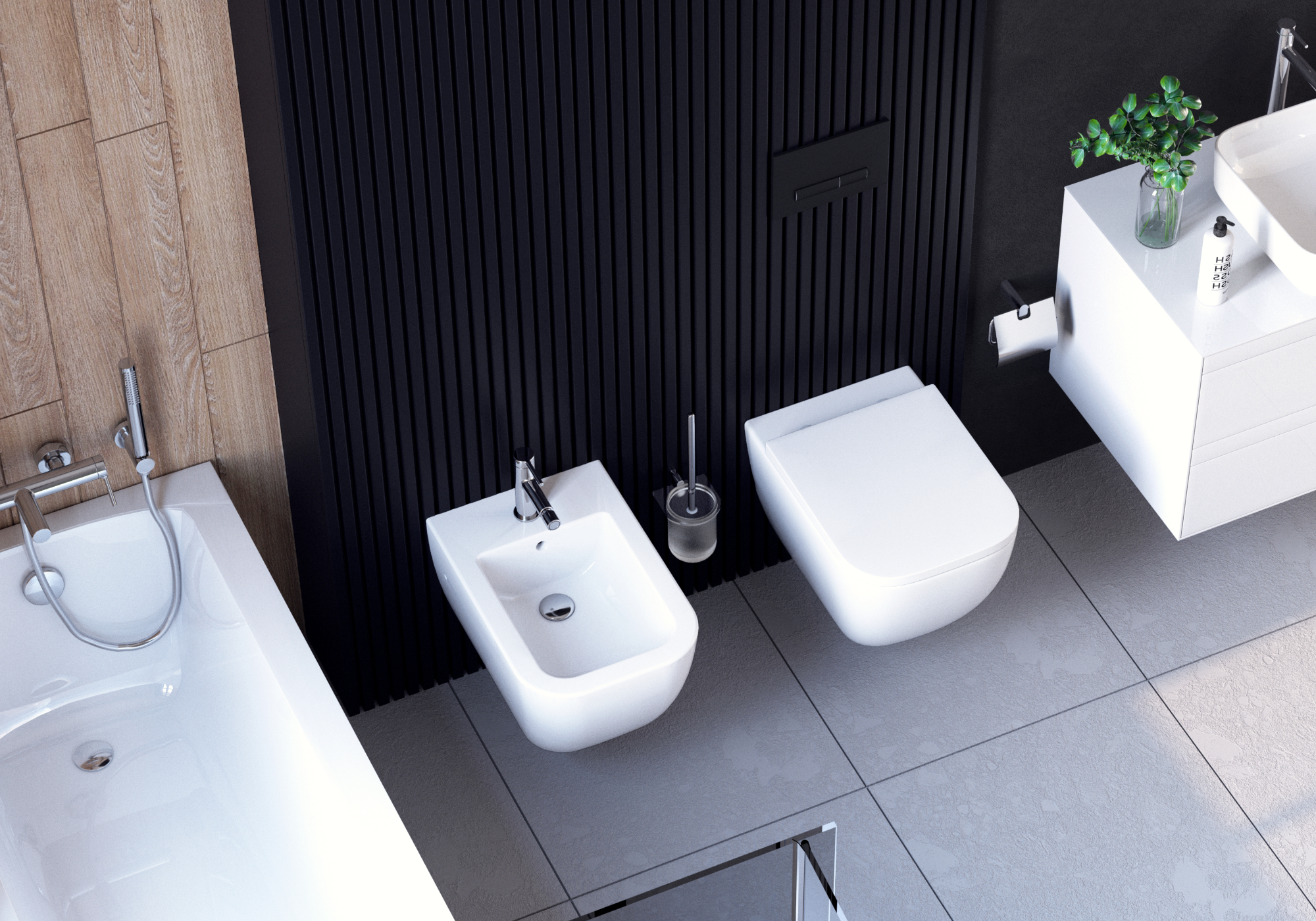 Excellent Pi bateria bidetowa stojąca chrom AREX.1203CR