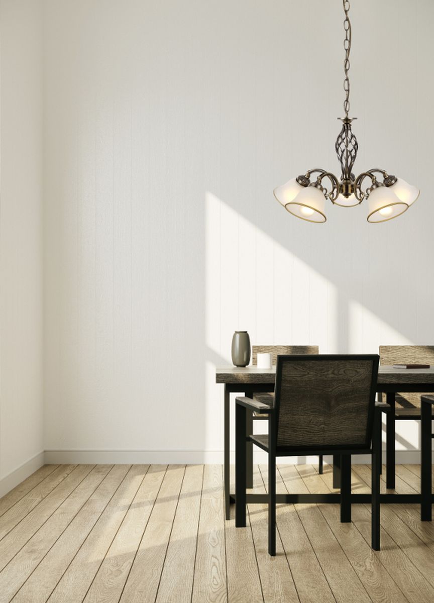 Globo Lighting Odin lampa wisząca 5x60W stare złoto/satyna 60208-5