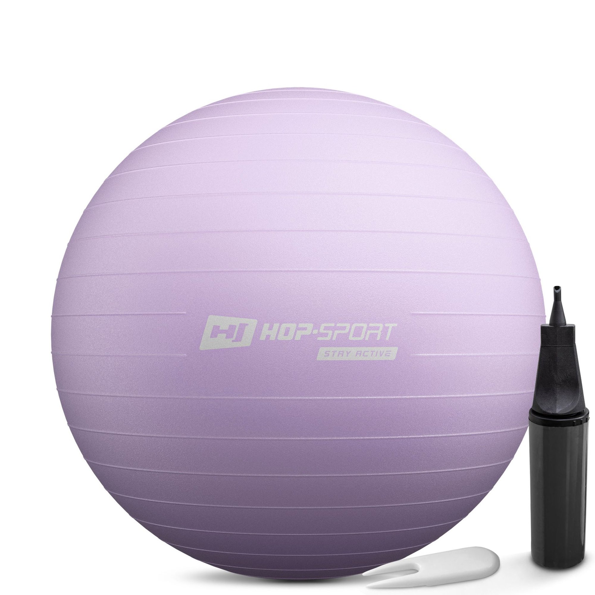 Piłka fitness 65cm z pompką - różowa