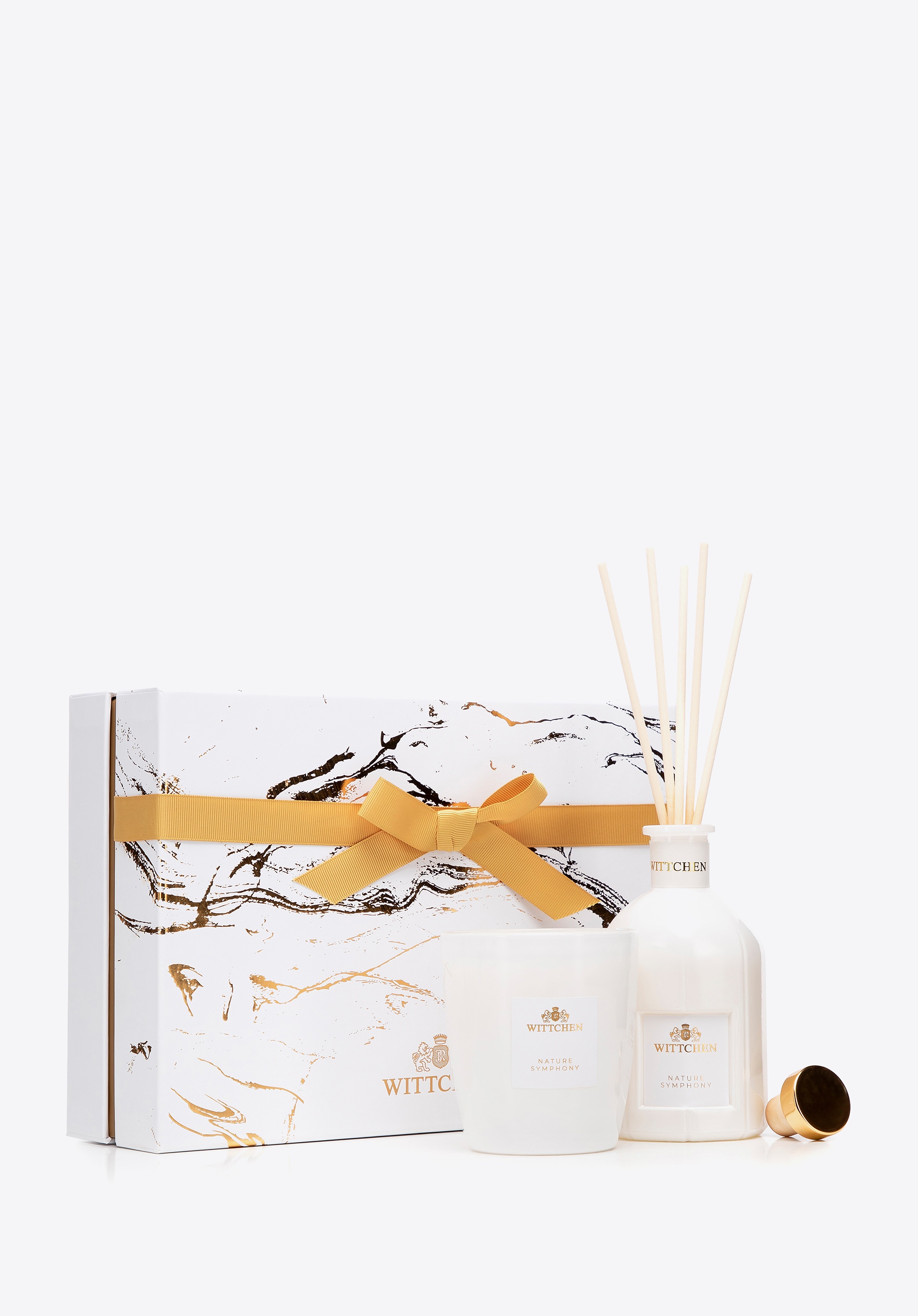 Zestaw - świeca sojowa i dyfuzor Gold Promise