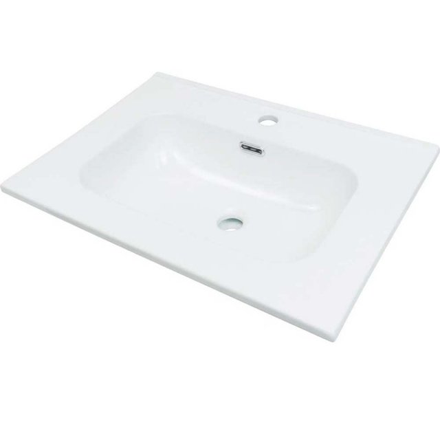 DEANTE Umywalka ceramiczna TUBO wpuszczana w blat z miejscem na bater