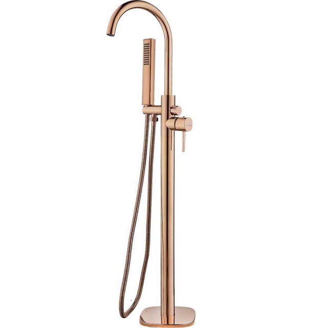 LAVEO Bateria wannowa wolnostojąca POLA różowe złoto BAP_811S