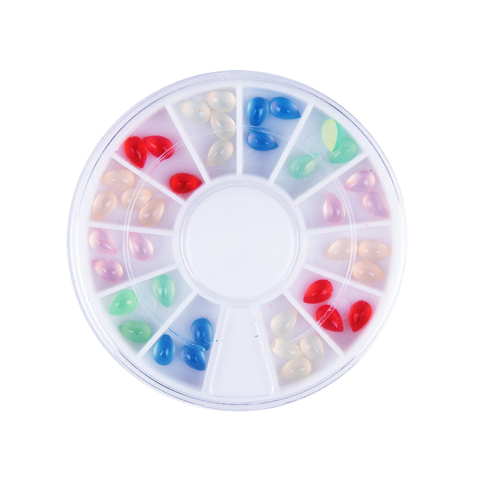 Ozdoby do paznokci karuzela z ozdobami mix kolorów Nr 2