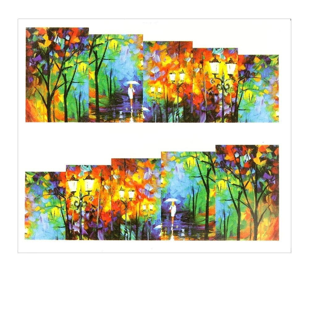 Naklejki wodne do paznokci arkusz 6,5 x 5,5cm na 10 palców a Nr 170