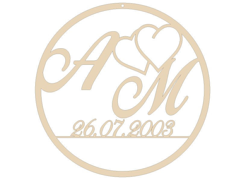 Obręcz koło do łapacza snów, makramy Ślub z inicjałami i datą 30cm