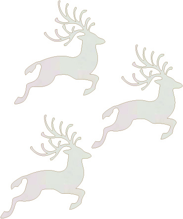 Renifer baza do makramy, kartek, wycinanki, tekturki, scrapki, dekor święta Bożego Narodzenia zawieszka z bermaty zestaw 3 szt.