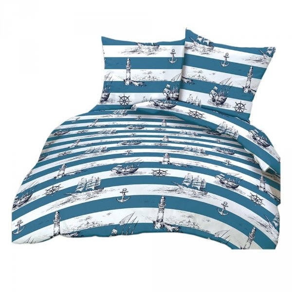 Poszewka 70x80 - KORA bawełniana wz. Marynarski