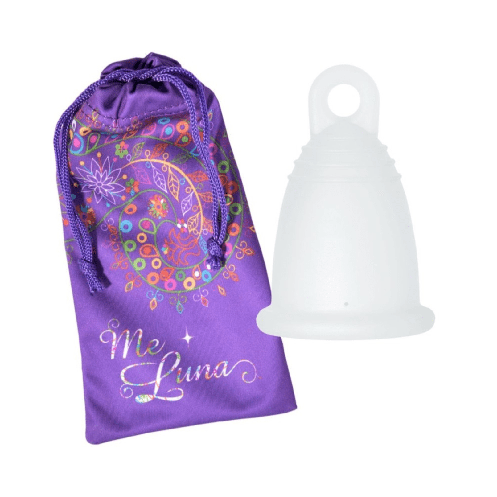 Kubeczek menstruacyjny Me Luna CLASSIC S przezroczysty z pętelką