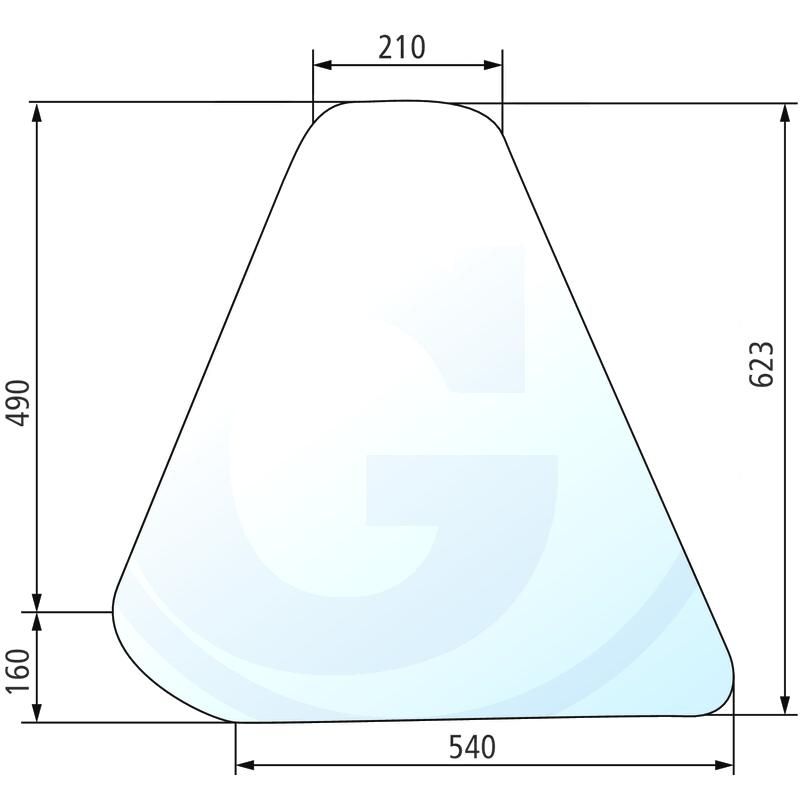 Szyba boczna pięciokątna, lewa FIAT 5120190