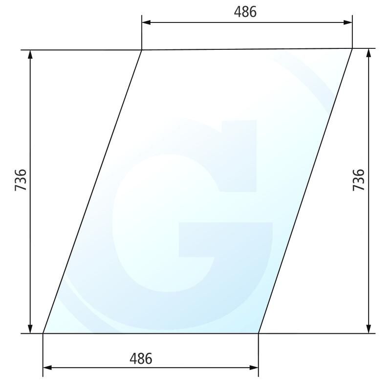Szyba drzwi górna Zetor 67827917