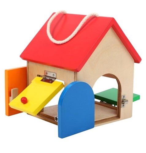 Small Foot Domek z zamkami Czerwony daszek