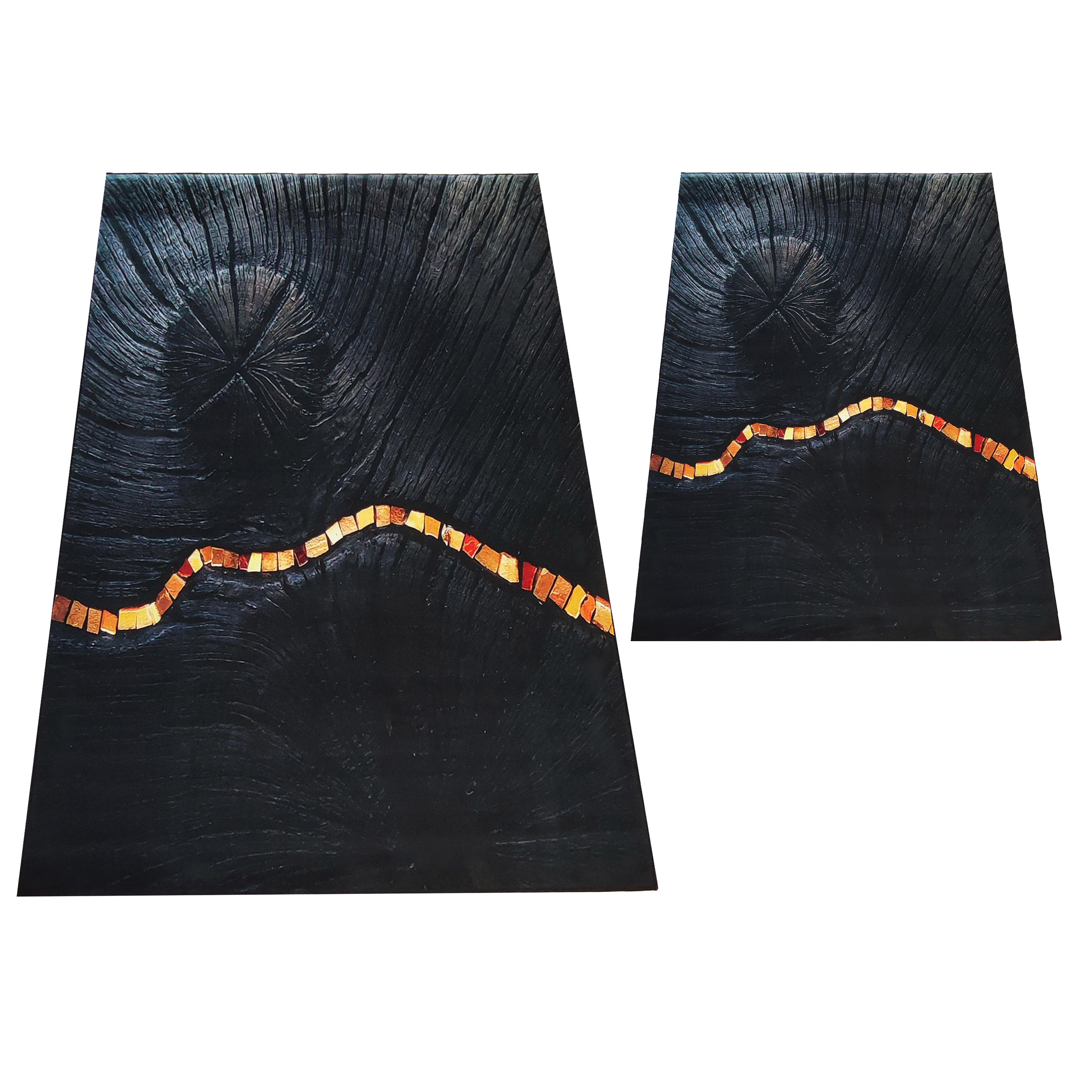 Komplet Dywaników Antypoślizgowych Black And Gold 11N