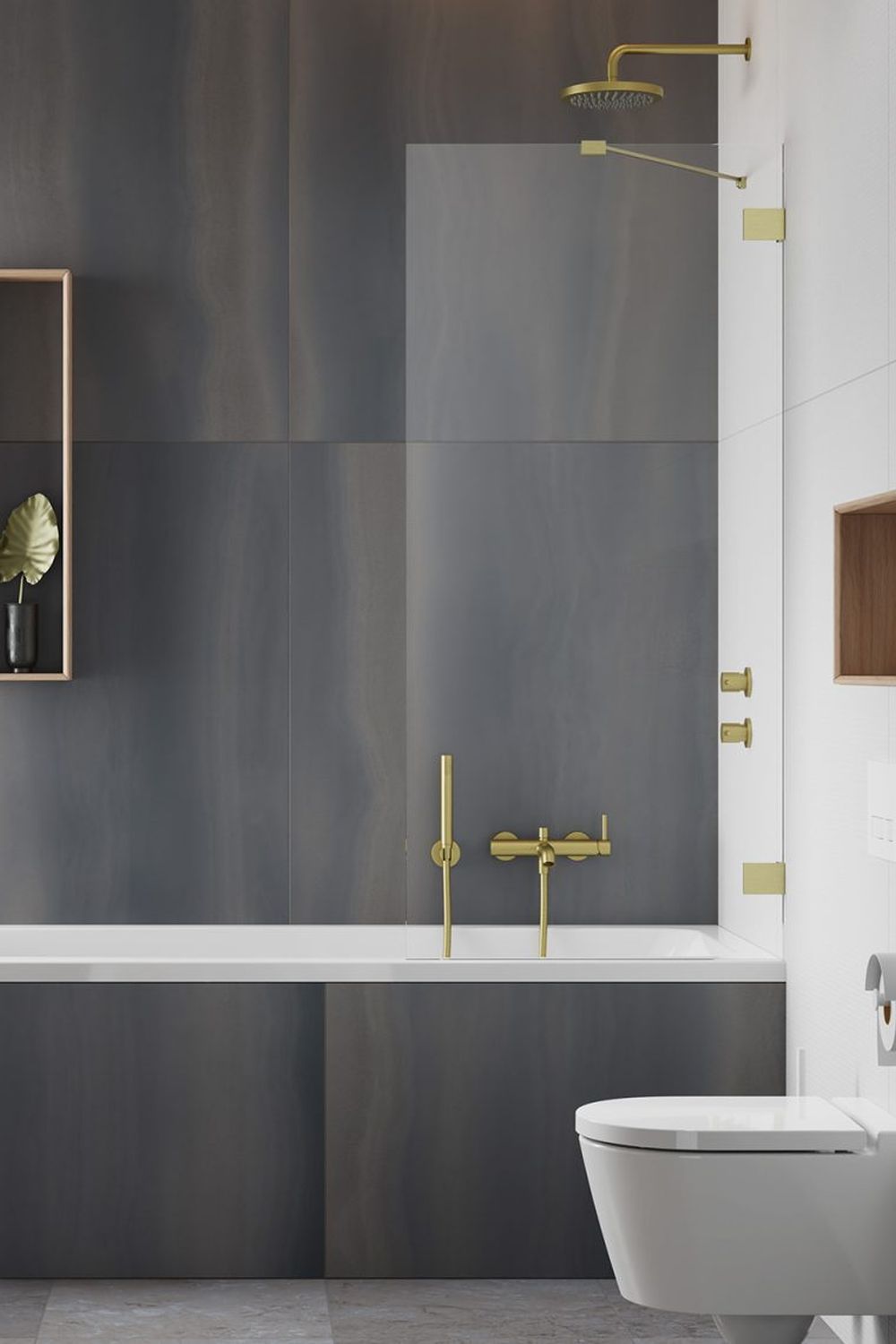 Darmowa Dostawa - Parawan nawannowy jednoczęściowy Radaway Essenza Pro Brushed Gold PNJ II 101010609901