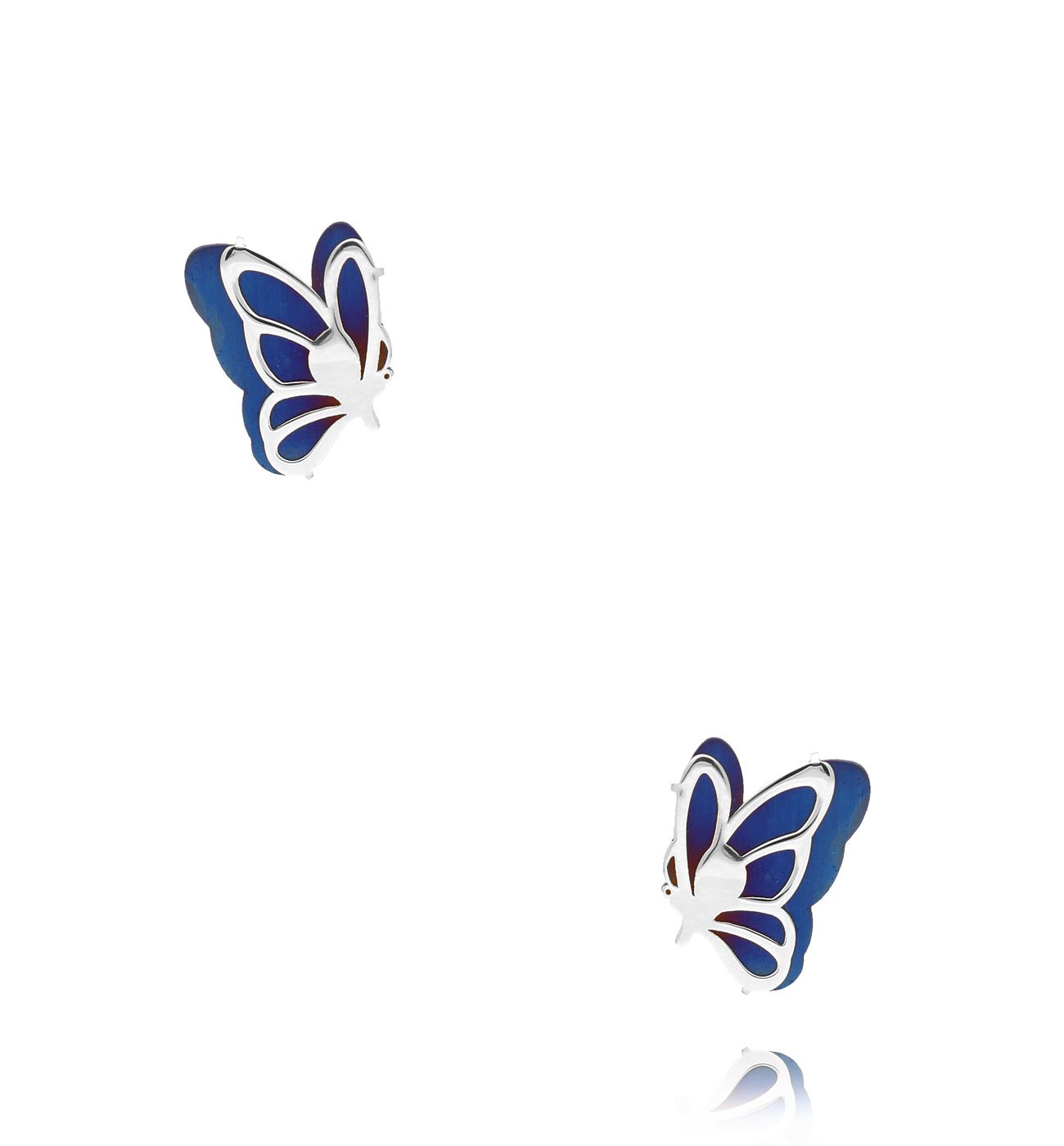 Kolczyki srebrne z motylem Véronique KSE0115