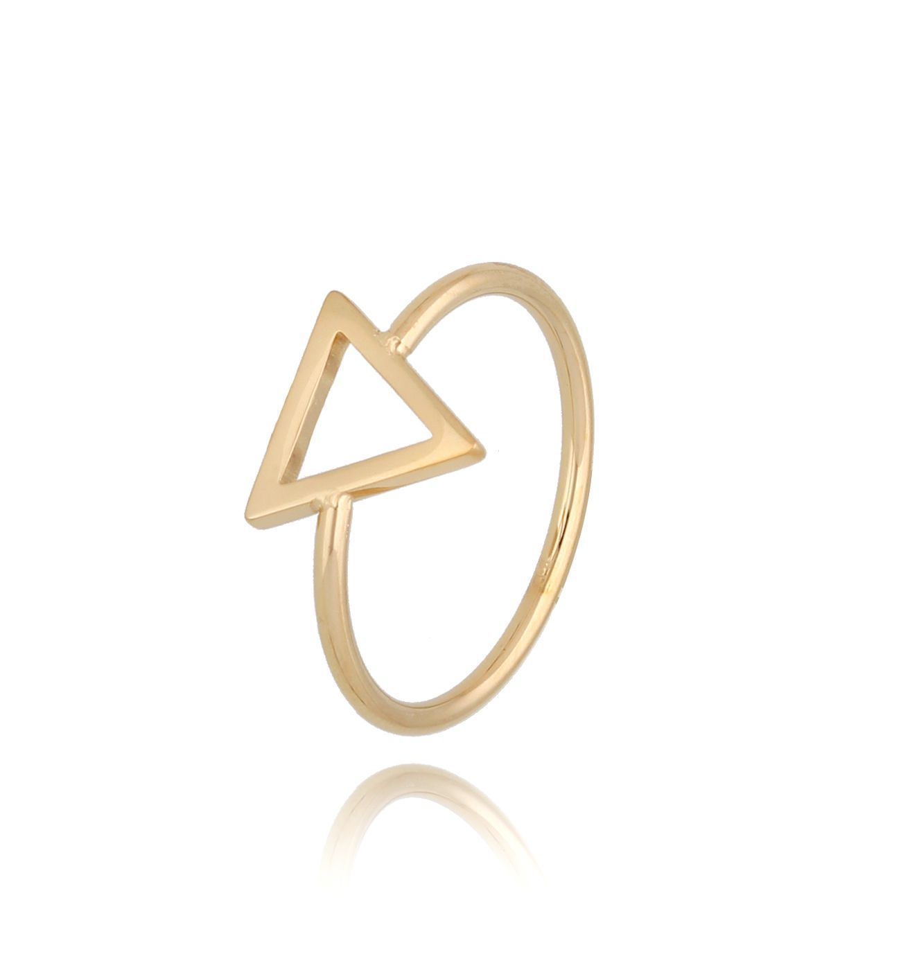 Pierścionek pozłacany z trójkątem Kabirri PSA0316