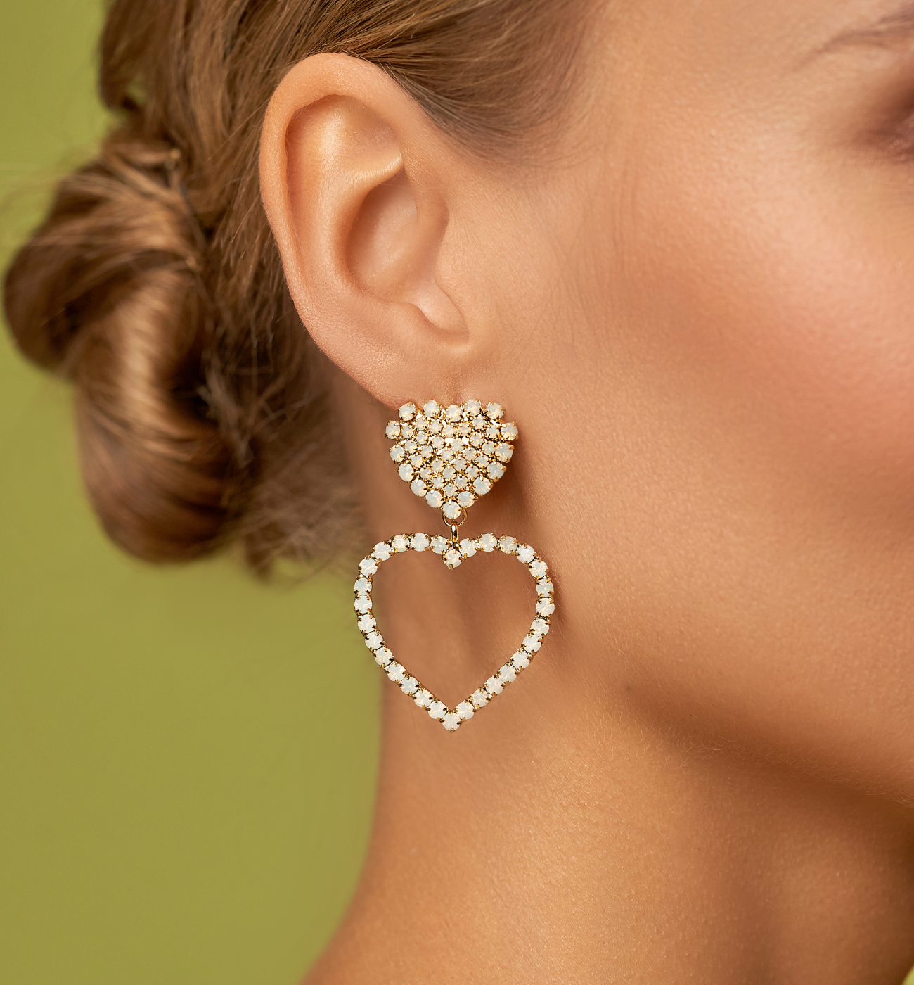 Kolczyki serduszka kryształowe Hermoso KSS1769