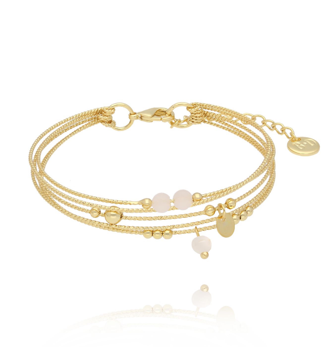 Bransoletka potrójna złota obręcz - By Dziubeka