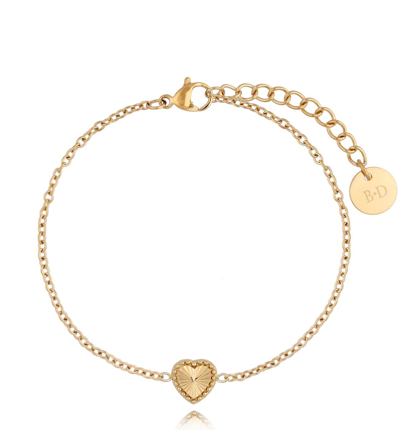 Bransoletka złota z sercem Lille BSA0360