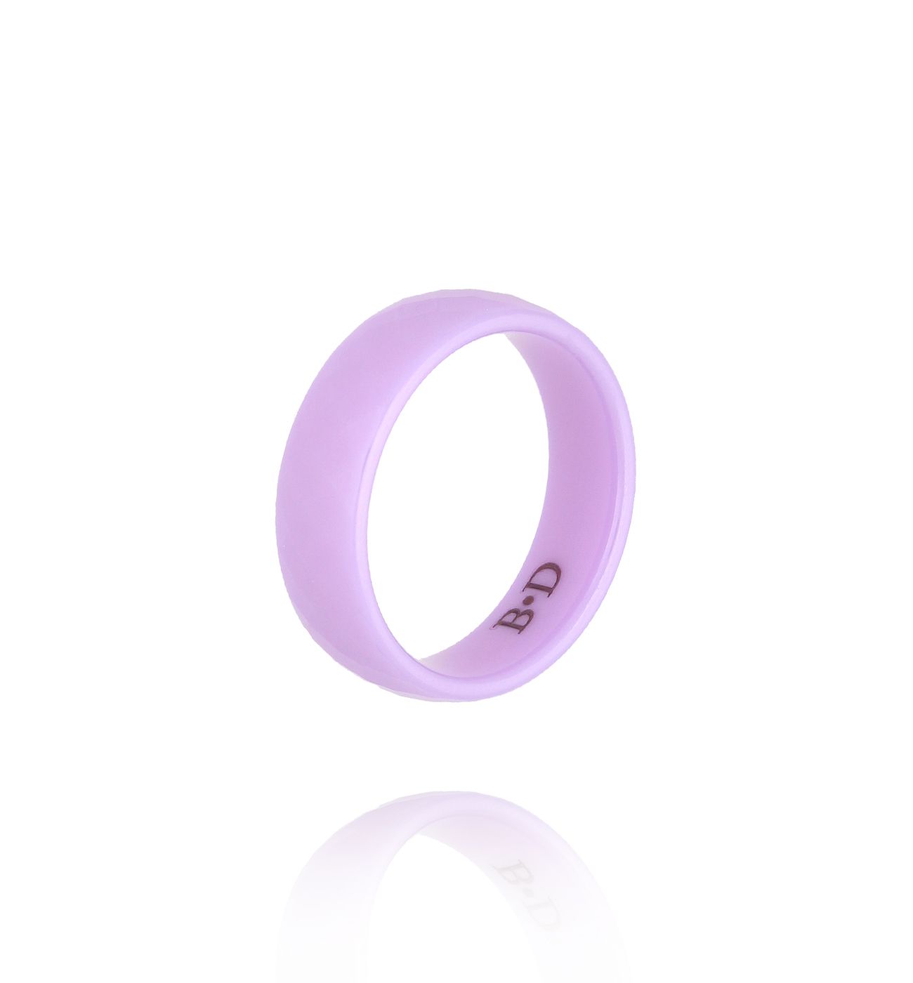 Obrączka z ceramiki fioletowa PFE0093